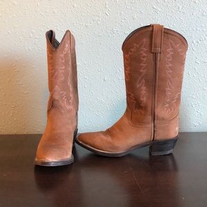 Brown with red stitching Cowgirl Boots
